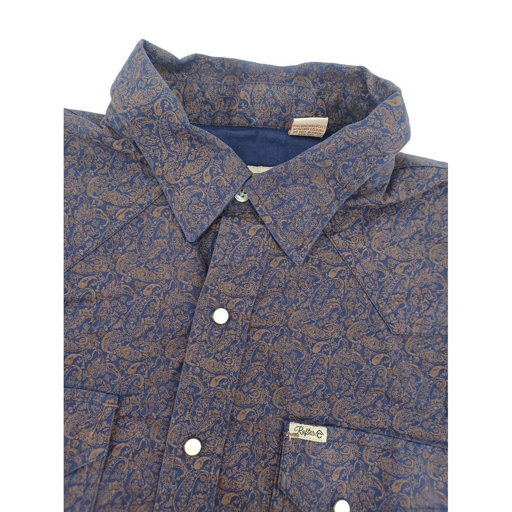 Rafter C Mens Pearl Snap Paisley Pro Flex 45 Performance LS Button-Down